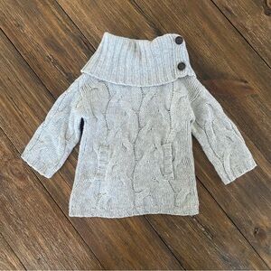 Crewcuts by J. Crew 100% lambs wool cable knit fisherman sweater